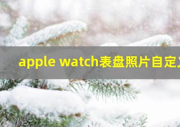 apple watch表盘照片自定义